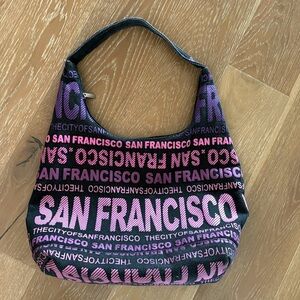 Robin Ruth San Francisco Hobo Bag Purse Womens Novelty Embroidery Canvas
